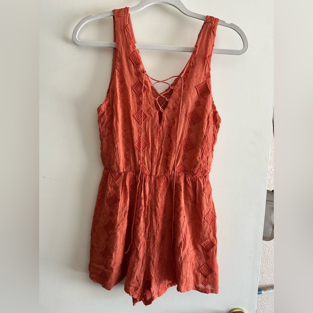Lush Terracotta Sleeveless Romper